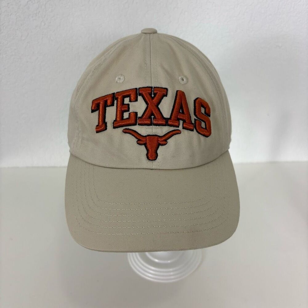 Texas Longhorns Cream with Orange Texas Logo Baseball Hat Adjustable